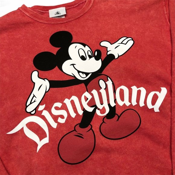 Disneyland Red Retro Mickey Sweatshirt Pullover L - Picture 5 of 7